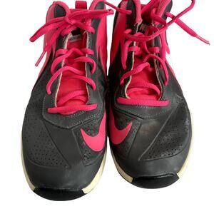 NIKE Size 6Y sneaker Pink & Gray 747998-006 High top women shoe unisex Team Hust